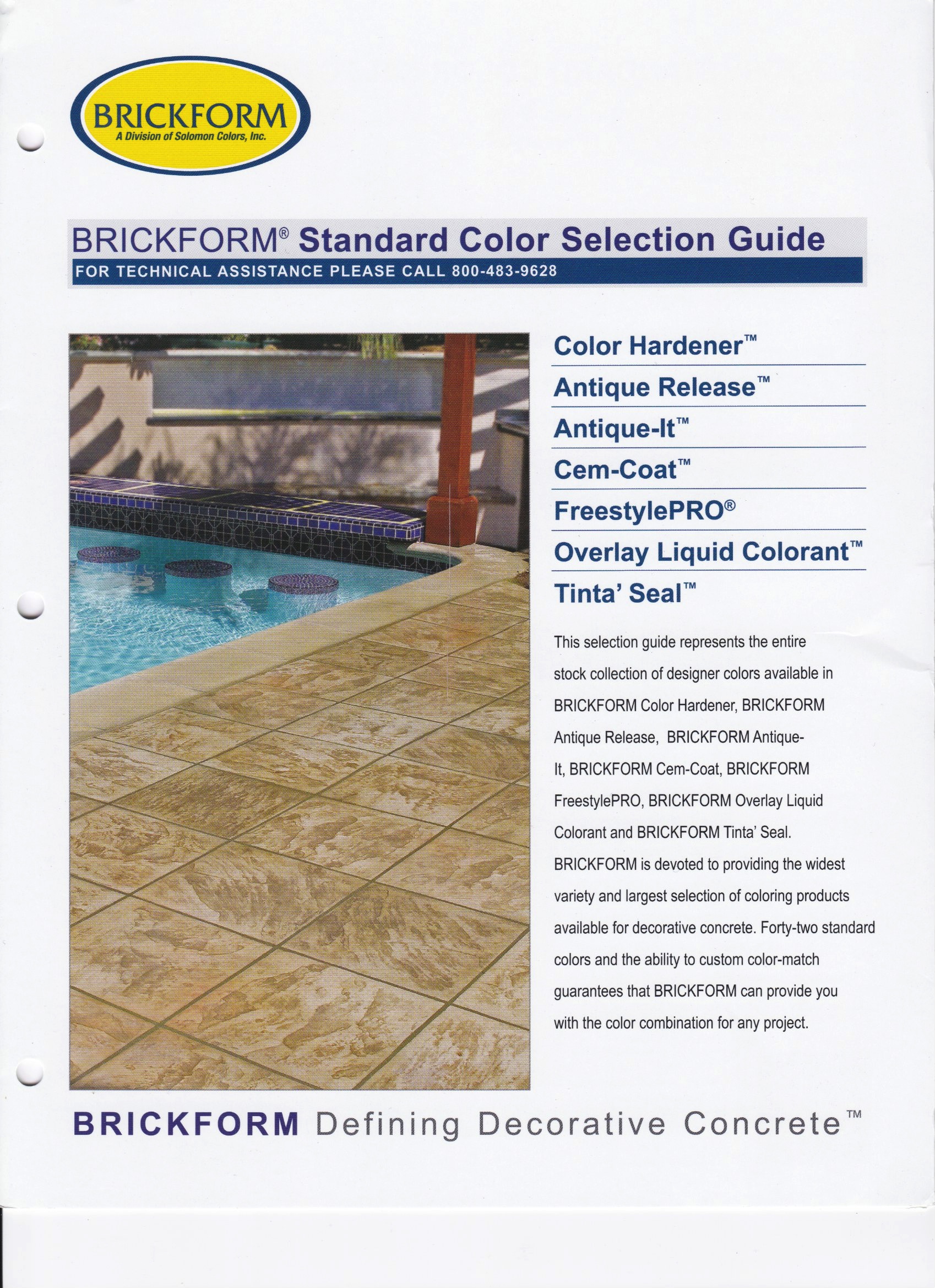 Brickform Standard Color Selection Guide